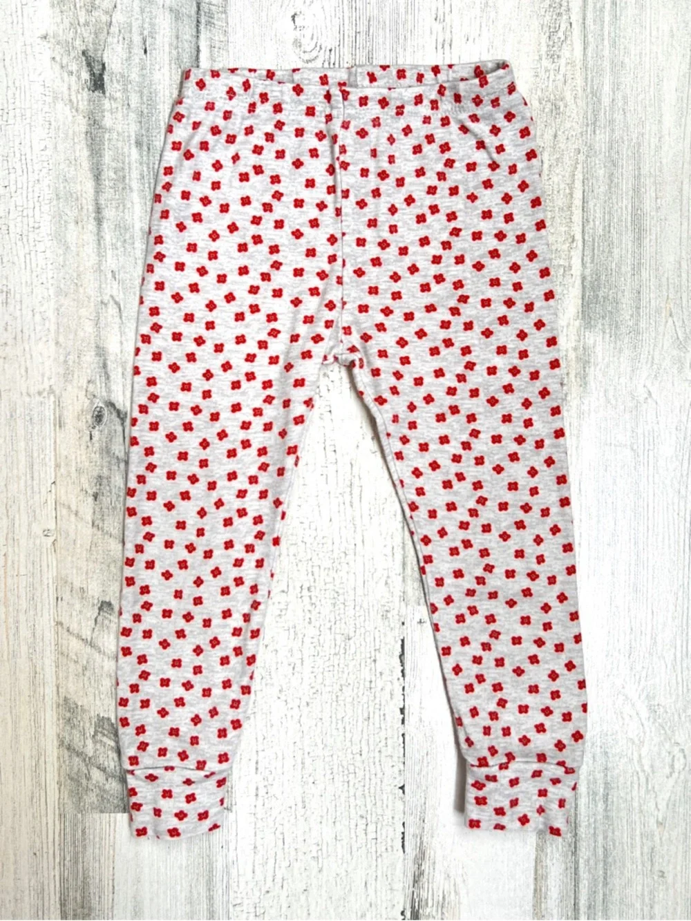 🍄3/$15 Carters Pajama Set Toddler Girl 2T Gray Floral Cotton Snug Fit Sleepwear